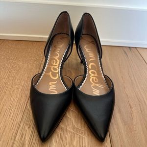 Sam Edelman Black Leather Vienna Pointed Toe Heel Size 7